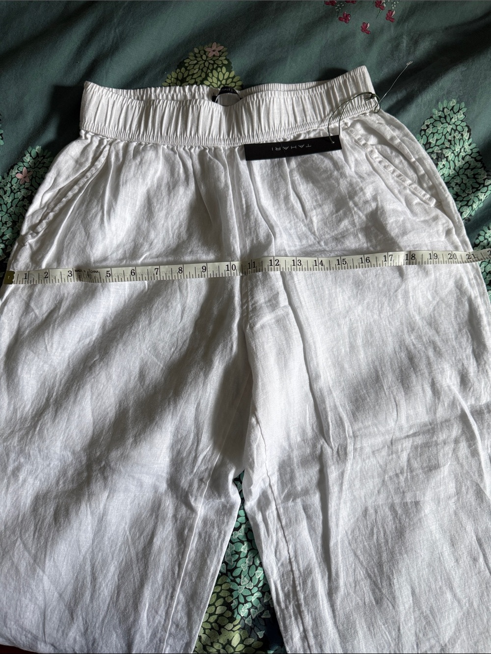 Tahari White Wide-Leg Linen Pants BNWT - Picture 7 of 7